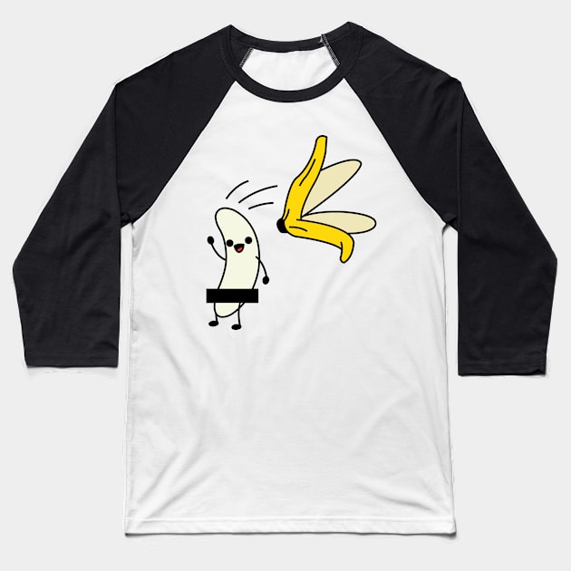 Banana Peel Shirt Baseball T-Shirt by redbarron